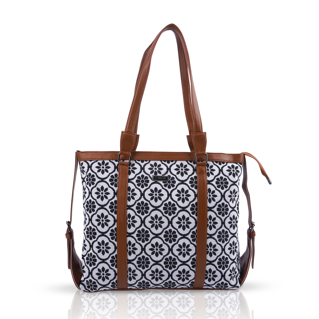 Large Capacity Croco Pattern Office Bags – Blank & White